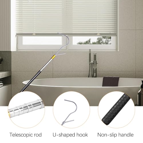 Adjustable Cordless Blind Extension Pole, 16"-60" Telescopic Wand