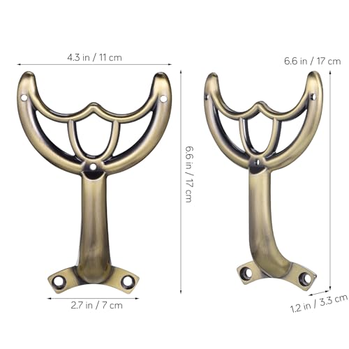 UKCOCO Ceiling Fan Blade Arm Replacement - Gold Zinc Alloy Fixes Wobbly Fans, Coffee Variation