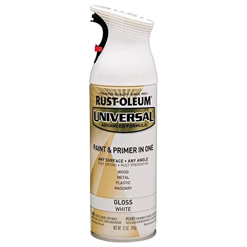 Rust-Oleum Universal All Surface Spray Paint, 12 oz, Gloss Pure White