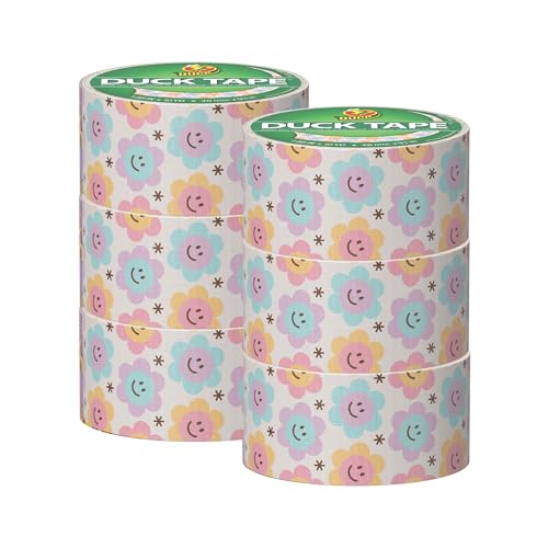 Duck Duct Tape Groovy Daisies - 6 Rolls 1.88" x 10 Yards