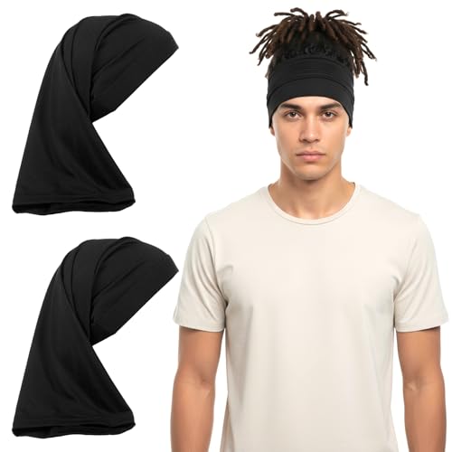 Tweruna 2 PCS Elastic Dreadlock Cap Wide Stretchable Loc Sock for Hair Protection