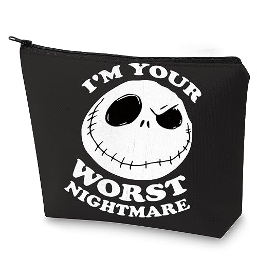 Funny Jack Horror Cosmetic Bag Waterproof Canvas Makeup Pouch
