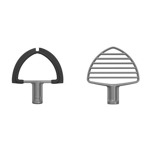 KitchenAid KDF7B Double Flex Edge Beater for Select Bowl-Lift Stand Mixers, Silver & Pastry Tilt Head Stand Mixer Beater Attachment, Silver