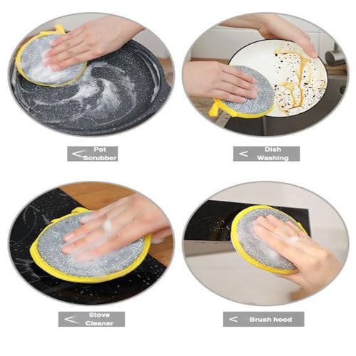 Double-Sided Dishwashing Sponge - Non-Scratch Kitchen Cleaning Tool