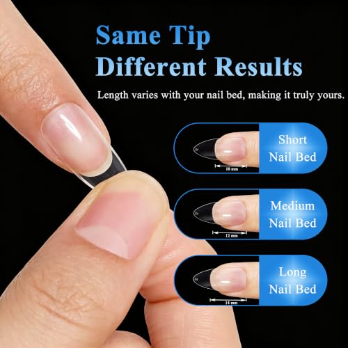 Medium Almond Soft Gel Nail Tips 300pcs Pre-Shaped Full Cover