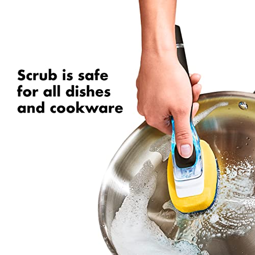 OXO Good Grips Soap Dispensing Dish Scrub with Scraper