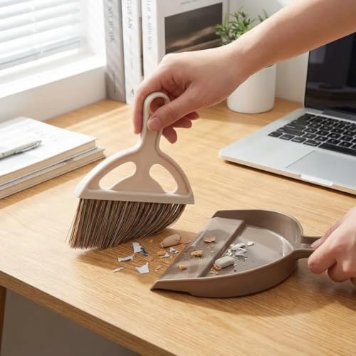 Compact Mini Broom and Dustpan Set for Small Space Cleaning