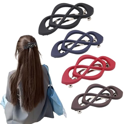 Sparkling Crystal Rhinestone Braided Hair Clip Double Layer Hair Barrette