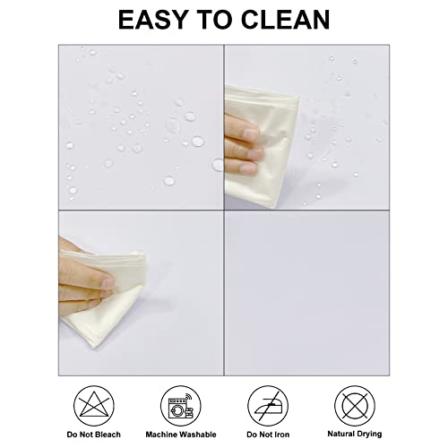 White Waterproof Rectangle Tablecloth 90x156 Inch 2 Pack - Stain & Wrinkle Resistant Polyester Dining Cover