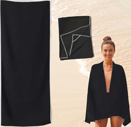 Jiyikua 2025 Large Magnetic Beach Towel - Sand-Resistant, Soft & Quick-Dry