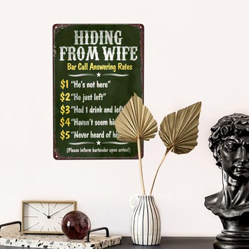Funny Retro Metal Sign for Home & Bar Decoration - 8x12 inch