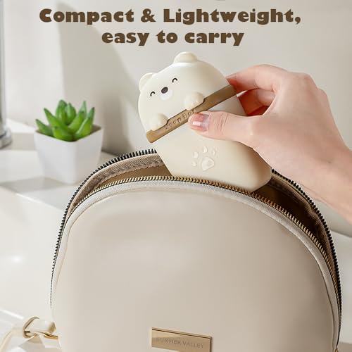 3 Pack Cute Bear Travel Soap Case, Leakproof Portable Bar Soap Holder