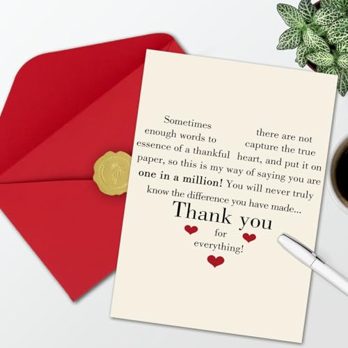 Thank You Card - Appreciation Gift for Teachers, Bosses & Friends