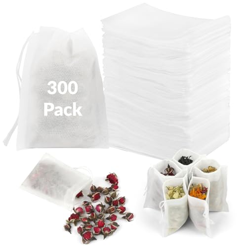 300 Disposable Tea Bags for Loose Leaf Tea | 3.54" x 2.75"