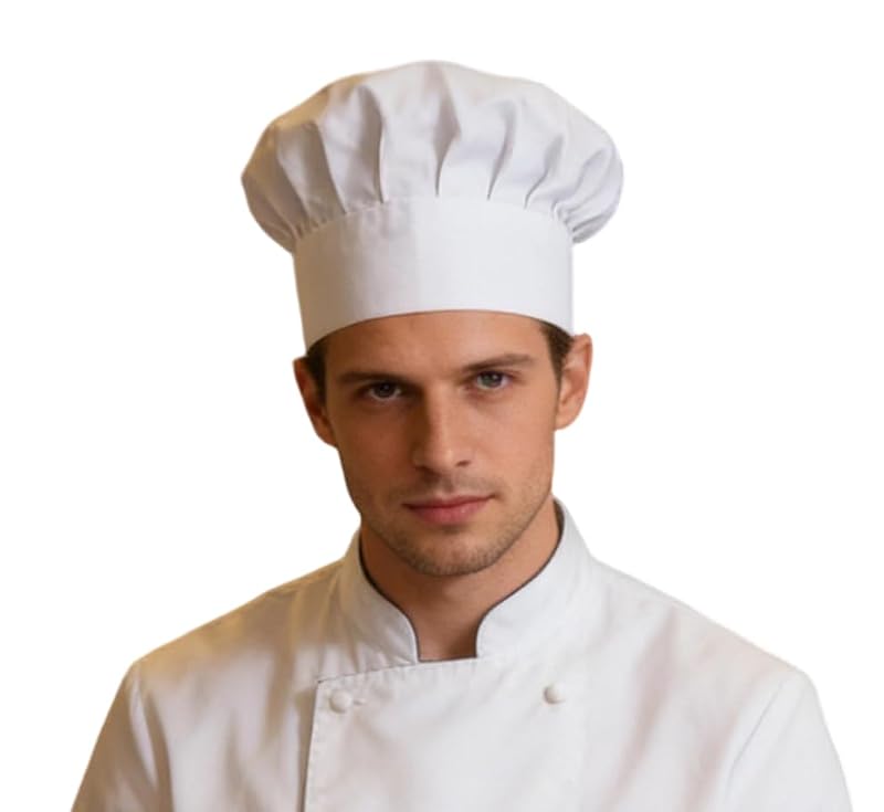 Unisex Adjustable Chef Hat - Reusable Kitchen Cooking Cap