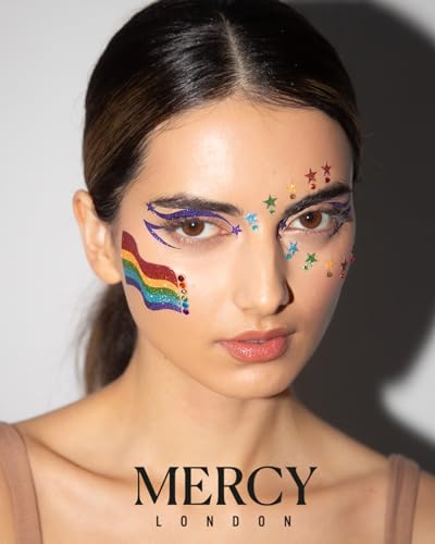 Pride Flag Face Gems by Mercy London - Reusable Rainbow Rhinestones