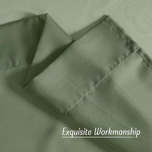 NICETOWN Forest Green Sheer Curtains 54"x84" - 2 Panels