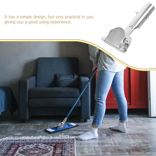 Garneck Stainless Steel Mop Handle Clip - 15.8x7.5cm Universal Replacement