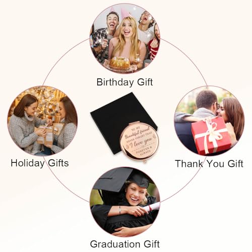 QONCV Friendship Compact Makeup Mirror Butterfly Gift for Best Friends
