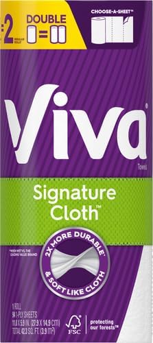Viva Signature Cloth Paper Towels - Choose-A-Sheet, 1 Double Roll (94 Sheets) for Ultimate Cleanliness