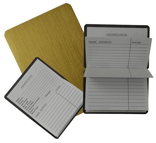 FIRE ROSE Magnetic Credit Card Size Address Book - Gold Pocket Organizer