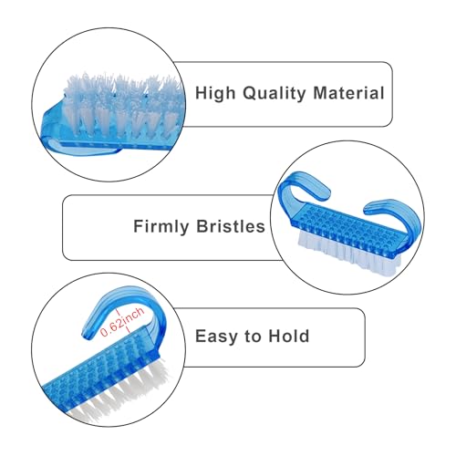 HANWER 16 Pack Handle Grip Nail Brushes Travel Size Fingernail Scrubbers