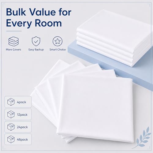 ZPECC Queen Size Pillow Case Set of 4 - Soft Microfiber Covers
