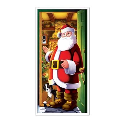 Beistle Santa Claus Door Cover - 30" x 5' Christmas Decoration