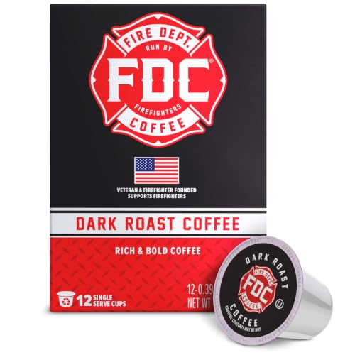 Fire Department Coffee Dark Roast K-Cup Pods - 12 Single Serve