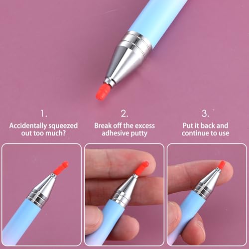 Sibba Rhinestone Picker Pen with 2 Wax Refills for Diamond Art & Nail Gems
