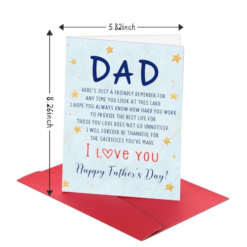 Funny Father's Day Card for Dad, Husband, Stepdad - Gift from Kids