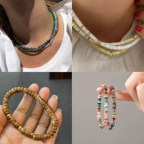 White Turquoise Abacus Disk Beads 4x2mm Gemstone for Jewelry Making