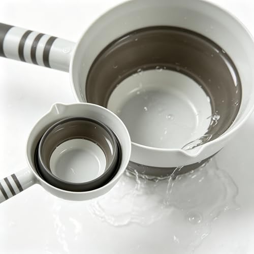 AlvoroElvara Folding Plastic Water Dipper - Multi-Purpose Kitchen Ladle