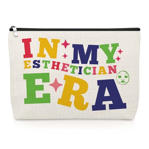 Gevody Esthetician Makeup Bag - Inspirational Cotton Travel Cosmetic Pouch