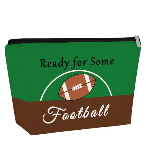 Football Makeup Bag Soccer Theme Cosmetic Pouch for Fans and Players