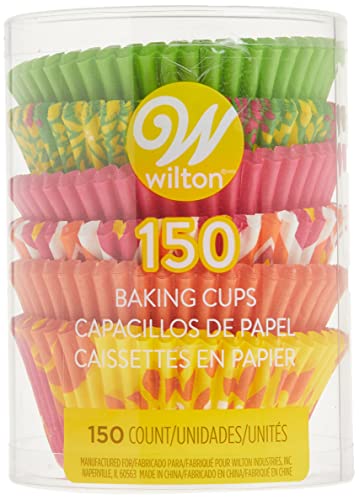 Wilton Neon Floral Baking Cups - 150 Count, 2-Inch Standard Size