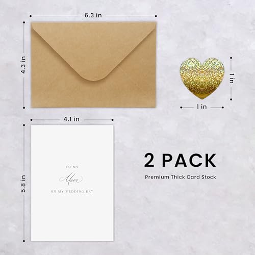 Wedding Day Card Set for Mom and Dad - LUXAVELLA Premium Stationery