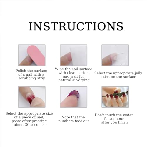VGNRAR Christmas Press on Nails Short Square Snowflake False Nails