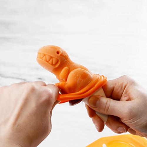 Tovolo Dinosaur Ice Pop Molds - Set of 4 Silicone Popsicle Makers