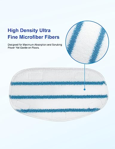 4 Pack PurSteam ThermaPro Steam Mop Pads - Washable Microfiber Replacement