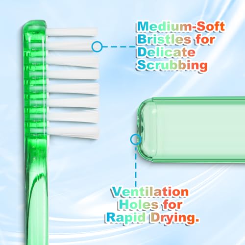 Travel Toothbrush Set - Folding Soft Bristle Toothbrushes 5 Pack