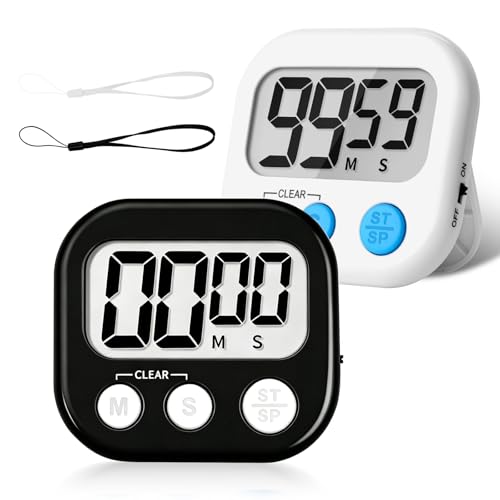 ZILLEEN Digital Classroom Timer for Kids - 2 Pack Black & White