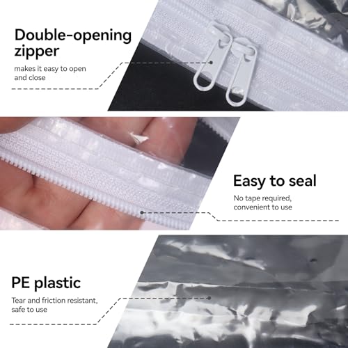 Klmnop Clear Crib Mattress Storage Bag - 2 Pack with Zipper, Waterproof & Tear-Resistant