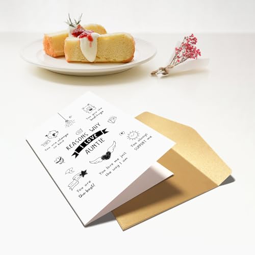 Chenive Birthday and Mother's Day Card for Auntie - Elegant Appreciation Gift