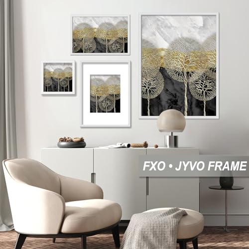 Fxojyvo 8x12 Picture Frame - Lightweight White Frame for Photos