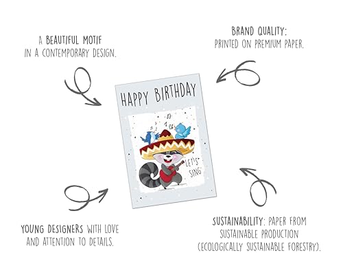 Premium Birthday Card with Envelope for Him, Her, Kids - Edition Seidel