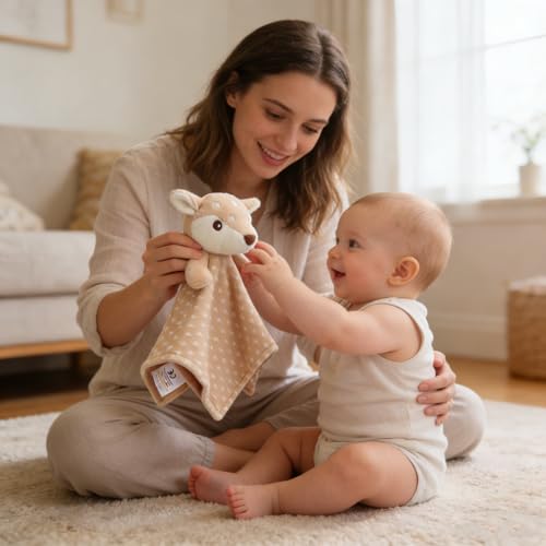 CREVENT Cozy Plush Baby Security Blanket for Boys & Girls