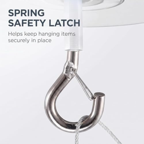 Seadiquiet 2-Pack Adhesive Ceiling Hooks Waterproof Sticky Hanging Hooks