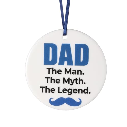 Dad Ceramic Ornament Gift - Sentimental Father's Day Car Decor & Tree Decoration