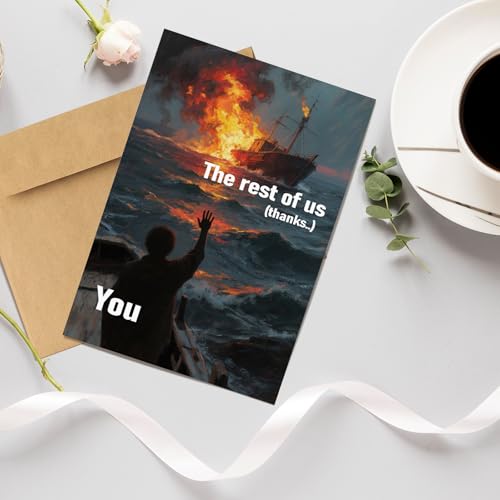 Funny Sinking Ship Farewell Card for Coworkers - Variation 153